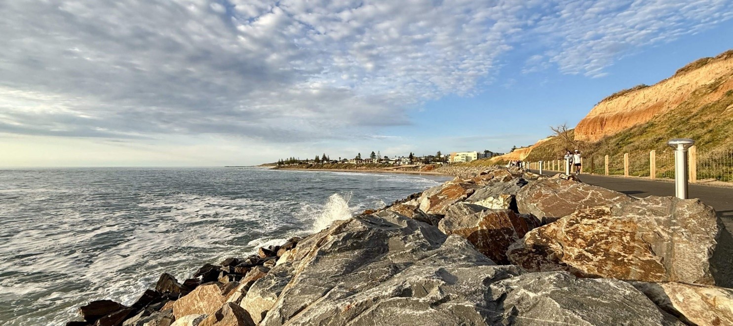 Image of cliff and sea daytime