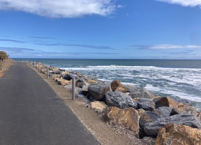 Image of trail and sea