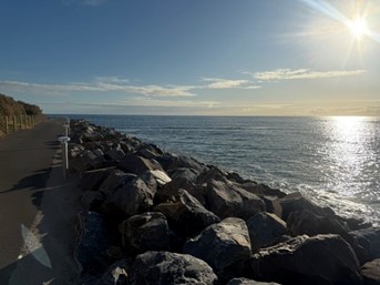 Image of trail at sunset
