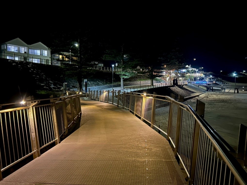 Image of trail at night