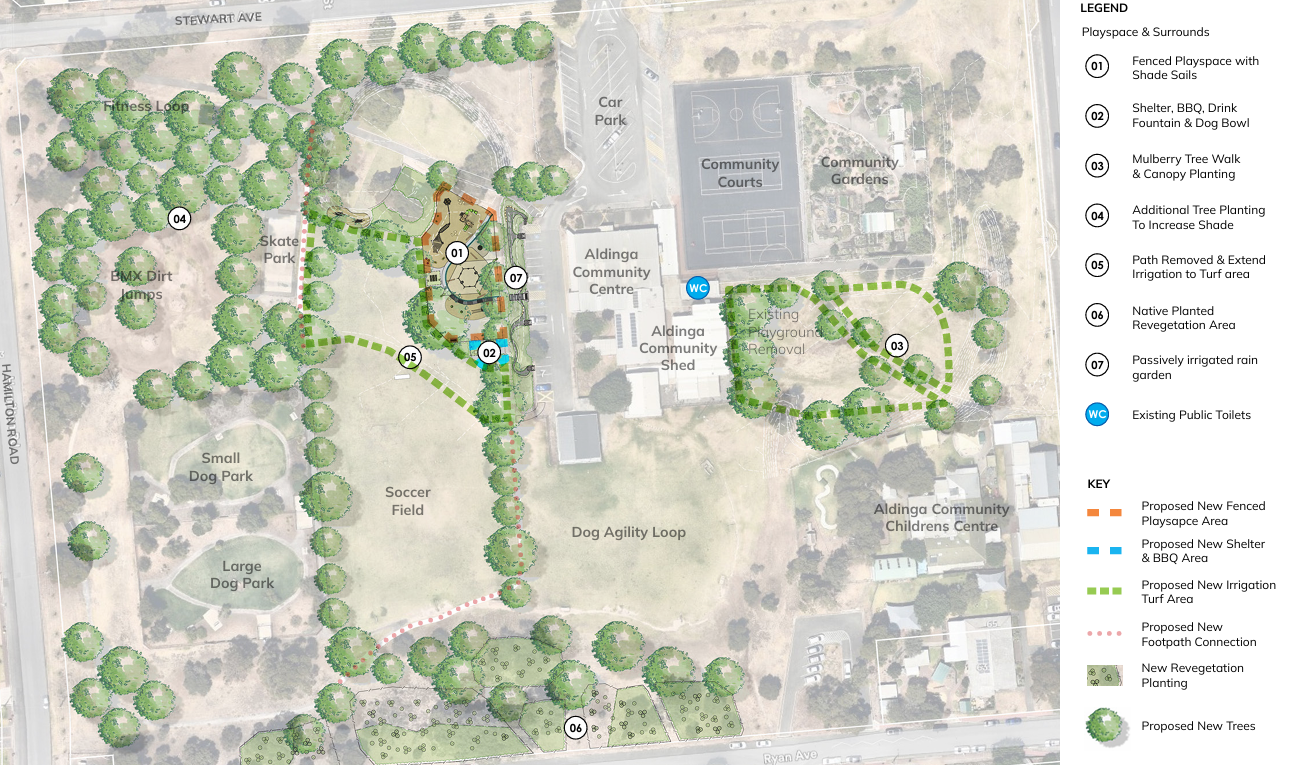 Image showing design including playground and new planting