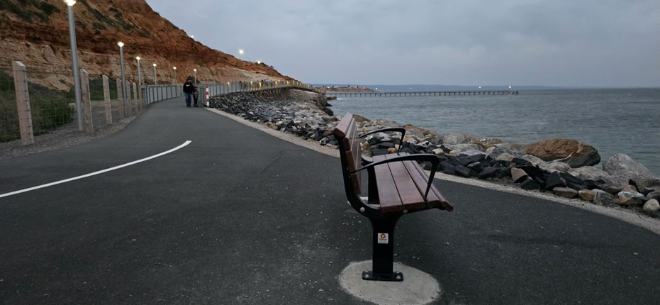 Image of trail, seat daytime